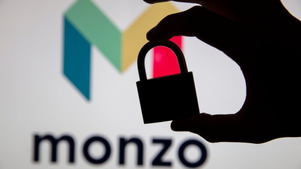 Monzo logo with padlock